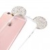 Huawei Mate 9 - Mickey 3D Bling Bling Crystal Ear with Removable Strap TPU Soft Protective Cover Case - Clear
